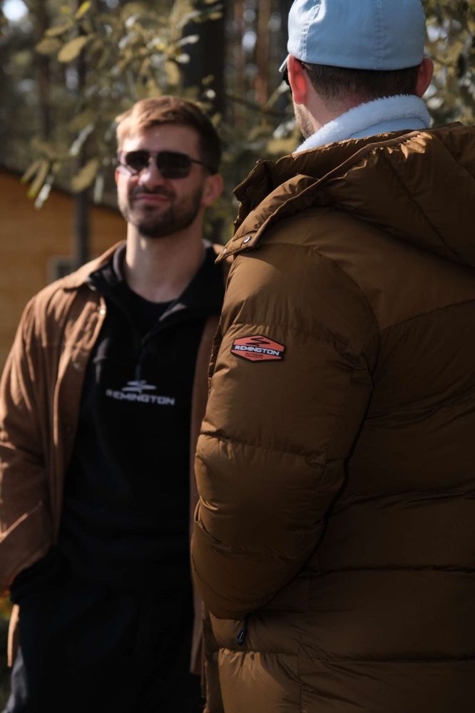 Мужское пуховое пальто Remington DOW2 Anthracene Brown — практичное решение для городской зимы